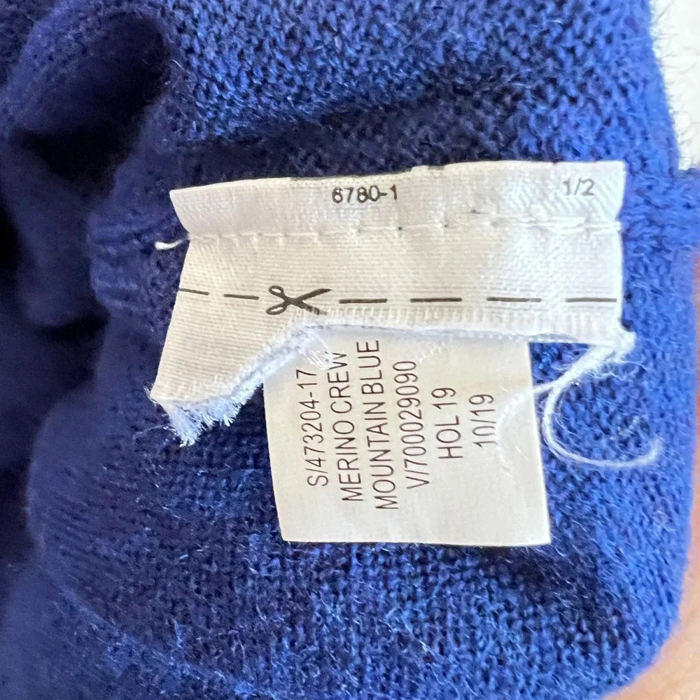 Banana Republic Mens Medium Sweater Blue Italian‎ Merino Yarn by Baruffa Wool